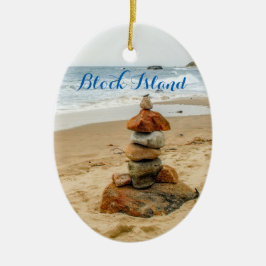 Cerâmica Ornamento do Cairn de Pedra da Ilha Block