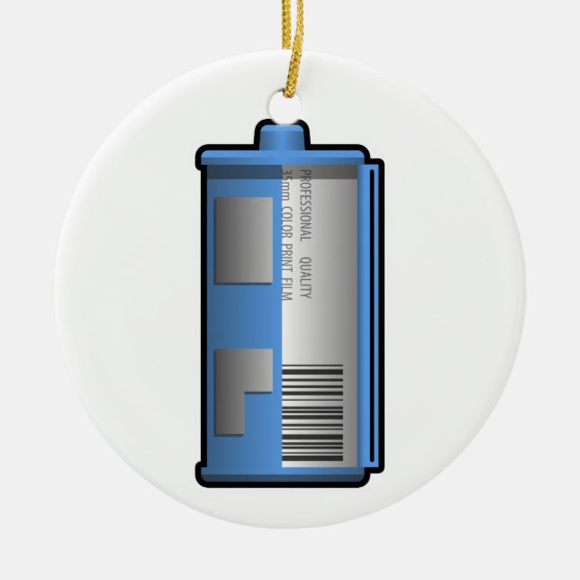 Cerâmica ornamento do cartucho do filme de 35mm (Frente)