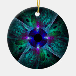 Cerâmica Ornamento do Círculo de Abstrato de Olhos