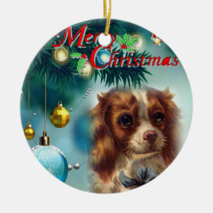 Cerâmica Ornamento do Círculo de Natal, Feliz Natal