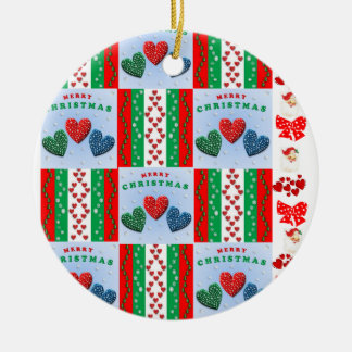Cerâmica Ornamento do Círculo de Natal, Feliz Natal