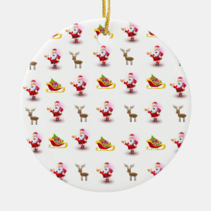 Cerâmica Ornamento do Círculo de Natal, Papais noeis