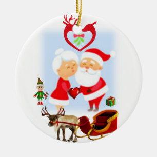 Cerâmica Ornamento do Círculo de Natal, Papais noeis