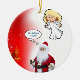 Cerâmica Ornamento do Círculo de Natal, Papais noeis