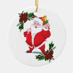 Cerâmica Ornamento do Círculo de Natal, Papais noeis