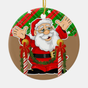 Cerâmica Ornamento do Círculo de Natal, Papais noeis