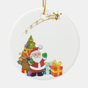 Cerâmica Ornamento do Círculo de Natal, Papais noeis