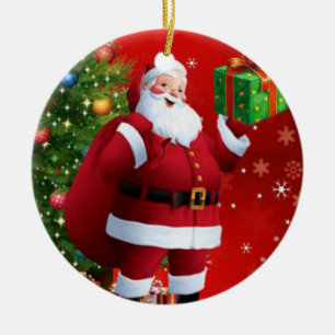 Cerâmica Ornamento do Círculo de Natal, Papais noeis