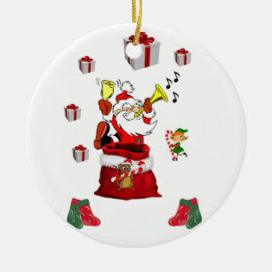 Cerâmica Ornamento do Círculo de Natal, Papais noeis