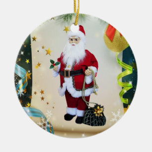 Cerâmica Ornamento do Círculo de Natal, Papais noeis