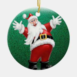 Cerâmica Ornamento do Círculo de Natal, Papais noeis