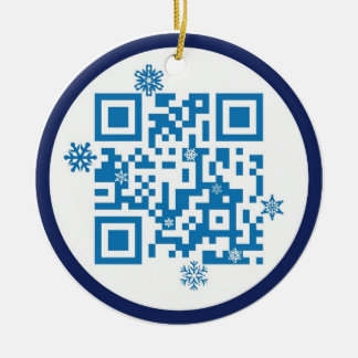 Cerâmica Ornamento do código de QR - Feliz Natal!!