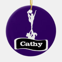 Ornamento do conluio do cheerleader de
