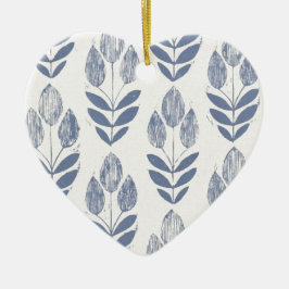 Cerâmica Ornamento do Coração - Tulipas de Amsterdã