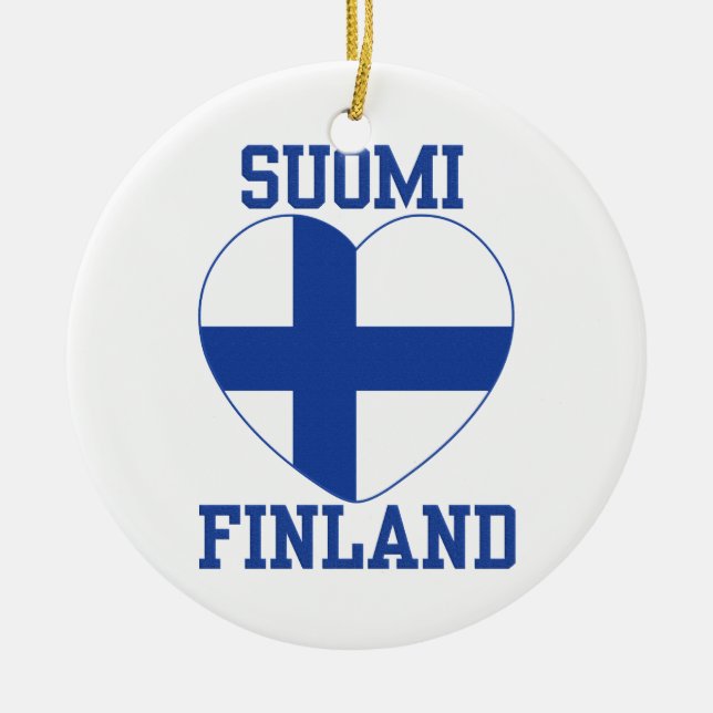 Cerâmica Ornamento do costume de SUOMI FINLANDIA (Frente)