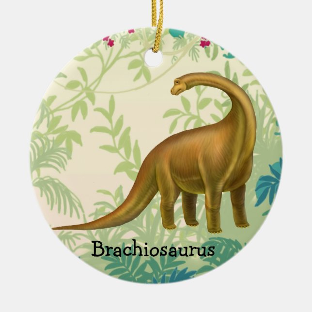 Cerâmica Ornamento do dinossauro do Brachiosaurus de Brown (Frente)