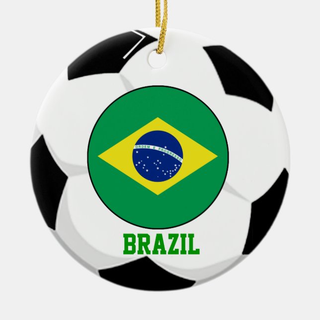 Cerâmica Ornamento do fã de futebol de Brasil campeão do (Frente)