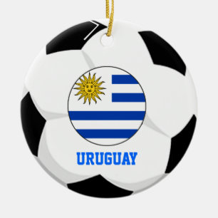 Cerâmica Ornamento do fã de futebol de Uruguai homem