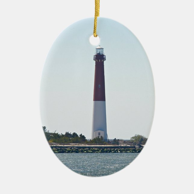 Cerâmica Ornamento do farol de Barnegat (discussão velha) (Frente)