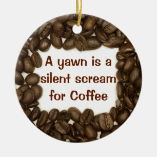 Cerâmica Ornamento do feijão de café