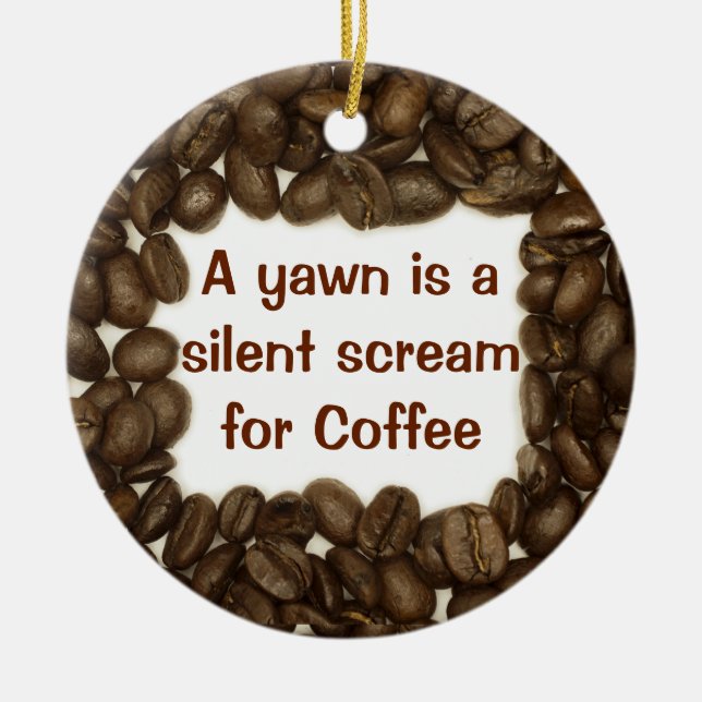 Cerâmica Ornamento do feijão de café (Frente)