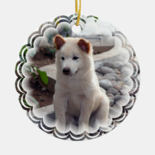 Cerâmica Ornamento do filhote de cachorro da comida