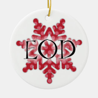 Cerâmica Ornamento do floco de neve do EOD