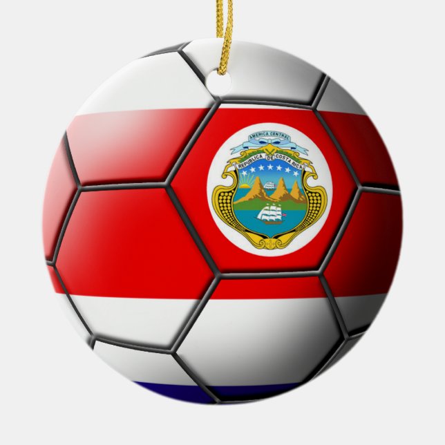 Cerâmica Ornamento do futebol de Costa Rica (Frente)