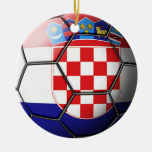 Cerâmica Ornamento do futebol de Croatia