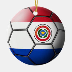 Cerâmica Ornamento do futebol de Paraguai
