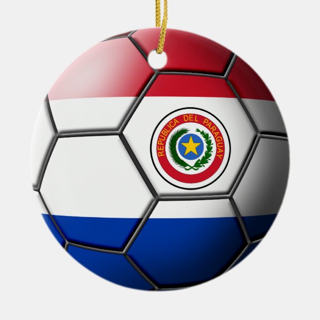 Cerâmica Ornamento do futebol de Paraguai (Frente)