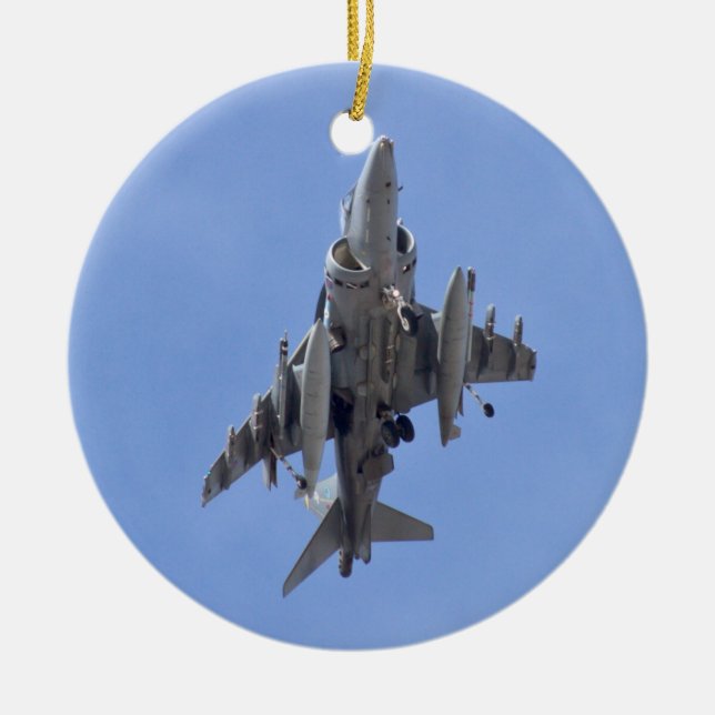 Cerâmica Ornamento do Harrier II de AV8B (Frente)