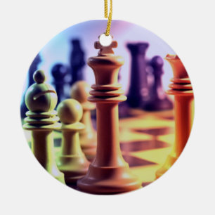 Cerâmica Ornamento do jogo de xadrez