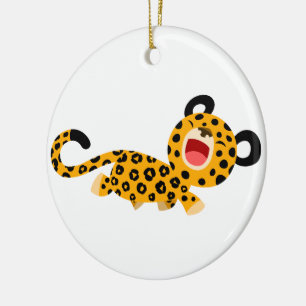 Cerâmica Ornamento do Leopardo Rodoso de Bons Cartões