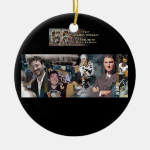 Cerâmica Ornamento do mosaico de Mario com foto individual