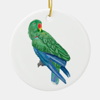 Cerâmica Ornamento do papagaio de Eclectus