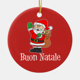 Cerâmica Ornamento do papai noel de Buon Natale