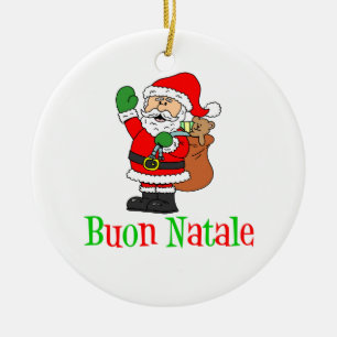Cerâmica Ornamento do papai noel de Buon Natale