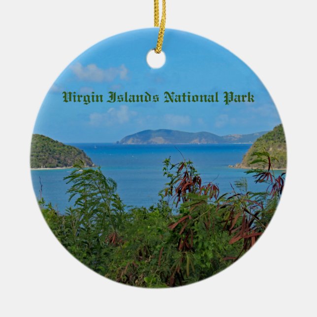 Cerâmica Ornamento do parque nacional de Virgin Islands (Frente)