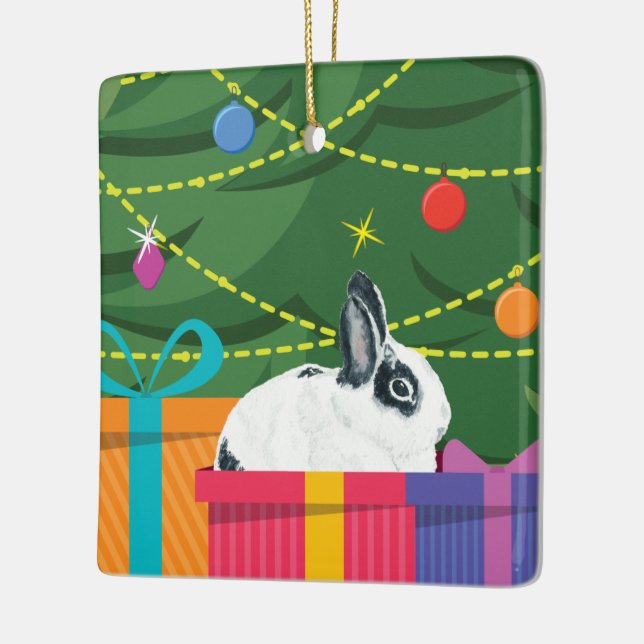 Cerâmica Ornamento do presente de Natal de Marlon Bundo (Esquerda)