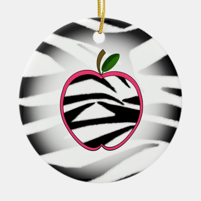 Cerâmica Ornamento do professor de Apple do impressão da (Frente)