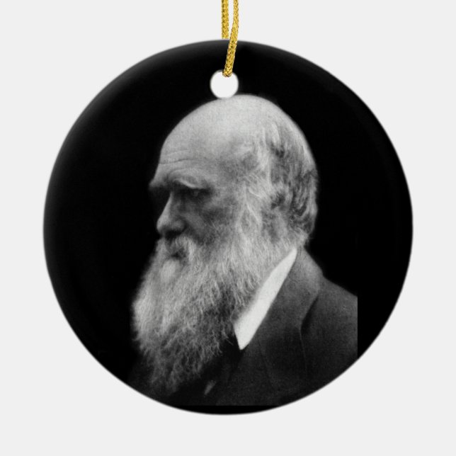 Cerâmica Ornamento do retrato de Darwin (Frente)