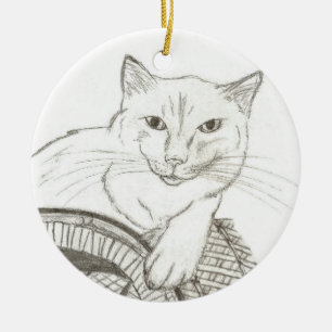 Cerâmica Ornamento do retrato de Ragdoll do gato