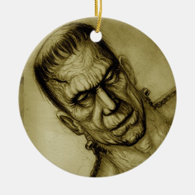 CERÂMICA ORNAMENTO DO SEPIA DE FRANKENSTEIN (Frente)