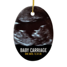 Ornamento do Sonogram - carruagem de bebê do