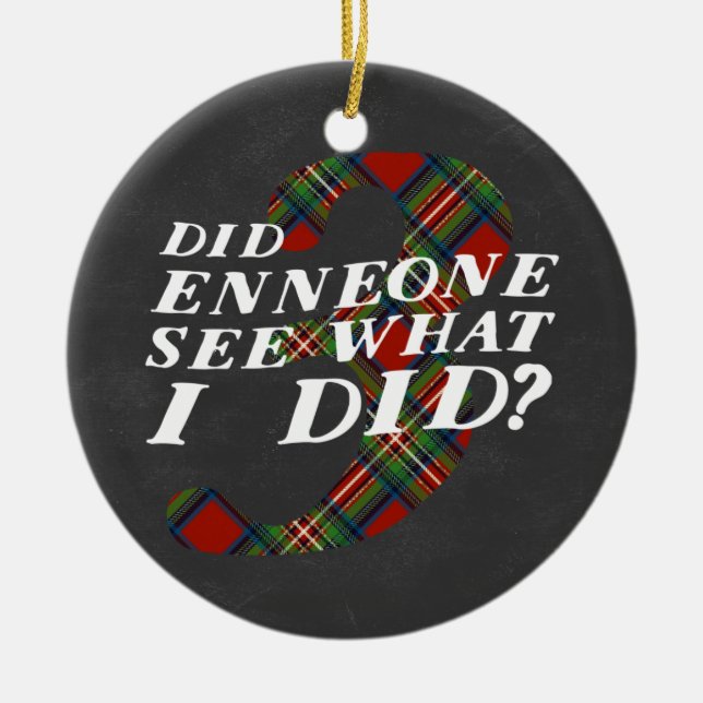 Cerâmica Ornamento do tema do Natal de Enneagram 3 (Frente)