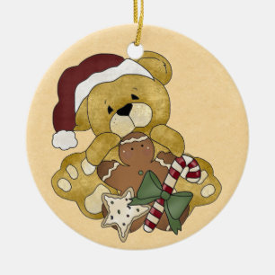 Cerâmica Ornamento do Urso de Teddy Doce