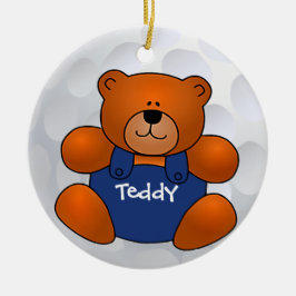 Cerâmica Ornamento do Urso de Teddy Golf Ball