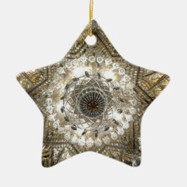 Cerâmica Ornamento em estrela de "cristal" (prata/Dourado)