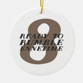 Cerâmica Ornamento engraçado de Enneagram 8